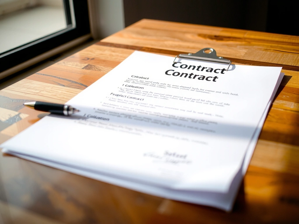 Documento legal con tipografía limpia